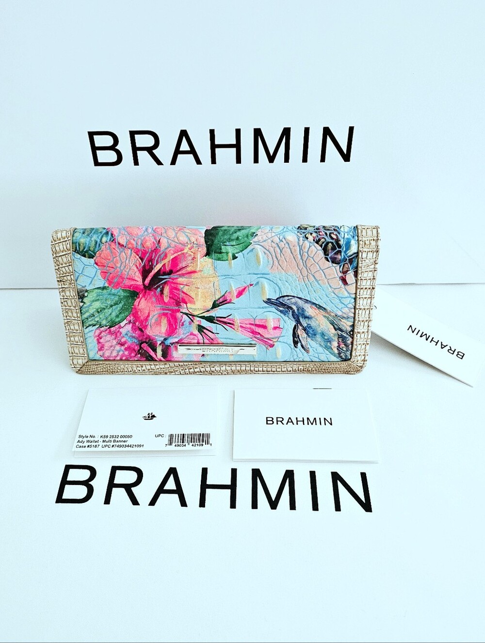 NWT Brahmin MULTI BANNER Ady Wallet